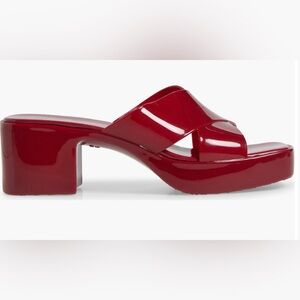 NWOT Jeffrey Campbell Bubblegum Platform Glossy Red Sandals Size 8